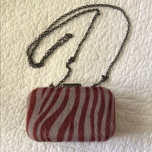 Kirna Zabete at Target Burgundy and Gray Striped Clutch